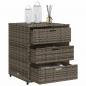 Preview: Gartenschrank Grau 55x59x69 cm Poly Rattan