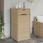 Preview: ARDEBO.de - Gartenschrank Beige 55x55x111 cm Poly Rattan