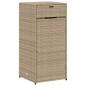 Preview: Gartenschrank Beige 55x55x111 cm Poly Rattan