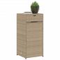 Preview: Gartenschrank Beige 55x55x111 cm Poly Rattan