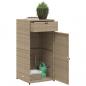 Preview: Gartenschrank Beige 55x55x111 cm Poly Rattan