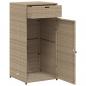 Preview: Gartenschrank Beige 55x55x111 cm Poly Rattan