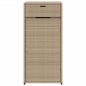 Preview: Gartenschrank Beige 55x55x111 cm Poly Rattan