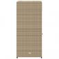 Preview: Gartenschrank Beige 55x55x111 cm Poly Rattan