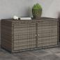 Preview: ARDEBO.de - Gartenschrank Grau 110x55x60,5 cm Poly Rattan