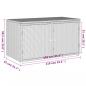 Preview: Gartenschrank Grau 110x55x60,5 cm Poly Rattan