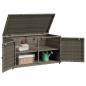 Preview: Gartenschrank Grau 110x55x60,5 cm Poly Rattan