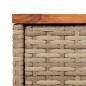 Preview: Garten-Beistelltisch Holzplatte Beige 58x27,5x55 cm Poly Rattan