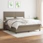 Preview: ARDEBO.de - Boxspringbett mit Matratze Taupe 180x200 cm Stoff