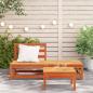 Preview: Gartensofa ohne Armlehnen mit Fußhocker Wachsbraun Kiefernholz