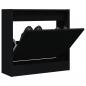 Preview: ARDEBO.de - Schuhschrank Schwarz 60x21x57 cm Holzwerkstoff