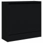 Preview: Schuhschrank Schwarz 60x21x57 cm Holzwerkstoff