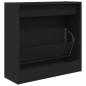 Preview: Schuhschrank Schwarz 60x21x57 cm Holzwerkstoff