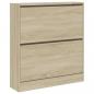 Preview: Schuhschrank Sonoma-Eiche 80x21x87,5 cm Holzwerkstoff