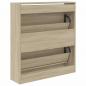 Preview: Schuhschrank Sonoma-Eiche 80x21x87,5 cm Holzwerkstoff