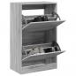 Preview: ARDEBO.de - Schuhschrank Grau Sonoma 60x34x96,5 cm Holzwerkstoff