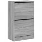 Preview: Schuhschrank Grau Sonoma 60x34x96,5 cm Holzwerkstoff