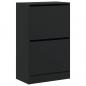 Preview: Schuhschrank Schwarz 60x34x96,5 cm Holzwerkstoff