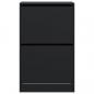 Preview: Schuhschrank Schwarz 60x34x96,5 cm Holzwerkstoff