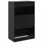 Preview: Schuhschrank Schwarz 60x34x96,5 cm Holzwerkstoff