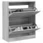 Preview: ARDEBO.de - Schuhschrank Grau Sonoma 80x34x96,5 cm Holzwerkstoff