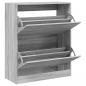 Preview: Schuhschrank Grau Sonoma 80x34x96,5 cm Holzwerkstoff