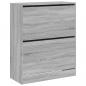 Preview: Schuhschrank Grau Sonoma 80x34x96,5 cm Holzwerkstoff