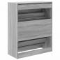 Preview: Schuhschrank Grau Sonoma 80x34x96,5 cm Holzwerkstoff