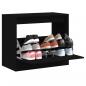 Preview: ARDEBO.de - Schuhschrank Schwarz 80x42x69 cm Holzwerkstoff