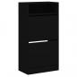 Preview: Schuhschrank Schwarz 60x34x116 cm Holzwerkstoff