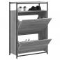 Preview: ARDEBO.de - Schuhschrank Grau Sonoma 75x34x112 cm Holzwerkstoff