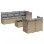 Preview: 8-tlg. Garten-Sofagarnitur mit Kissen Beige Poly Rattan