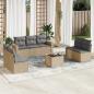 Preview: ARDEBO.de - 8-tlg. Garten-Sofagarnitur mit Kissen Beige Poly Rattan