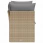 Preview: Gartensofa mit Kissen 2-Sitzer Beige Poly Rattan