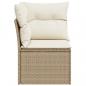 Preview: Garten-Ecksofa mit Kissen Beige Poly Rattan