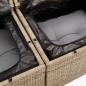 Preview: Gartensofa mit Kissen 2-Sitzer Beige Poly Rattan