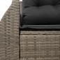 Preview: Gartensofa 2-Sitzer mit Kissen Grau Poly Rattan