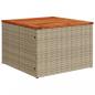 Preview: Gartentisch Beige 55x55x37 cm Poly Rattan und Akazienholz