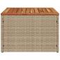 Preview: Gartentisch Beige 55x55x37 cm Poly Rattan und Akazienholz