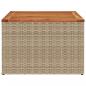 Preview: Gartentisch Beige 55x55x37 cm Poly Rattan und Akazienholz