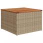 Preview: Gartentisch Beige 55x55x37 cm Poly Rattan und Akazienholz