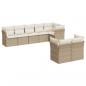 Preview: 8-tlg. Garten-Sofagarnitur mit Kissen Beige Poly Rattan