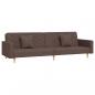 Preview: Schlafsofa 2-Sitzer mit 2 Kissen Taupe Stoff