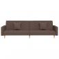 Preview: Schlafsofa 2-Sitzer mit 2 Kissen Taupe Stoff