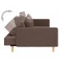 Preview: Schlafsofa 2-Sitzer mit 2 Kissen Taupe Stoff