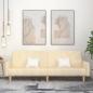 Preview: ARDEBO.de - Schlafsofa 2-Sitzer Creme Stoff