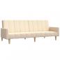 Preview: Schlafsofa 2-Sitzer Creme Stoff