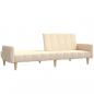 Preview: Schlafsofa 2-Sitzer Creme Stoff