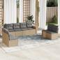 Preview: ARDEBO.de - 8-tlg. Garten-Sofagarnitur mit Kissen Beige Poly Rattan