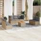 Preview: ARDEBO.de - 8-tlg. Garten-Sofagarnitur mit Kissen Beige Poly Rattan